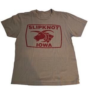 Slipknot Iowa‎ Goat Band T-Shirt Grey Red Nu Metal Punk Rock Skater Mens L/XL